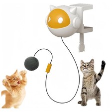Smart Automatic Cat Toy - Interactive Electronic Feather Ball with Auto-Movin...