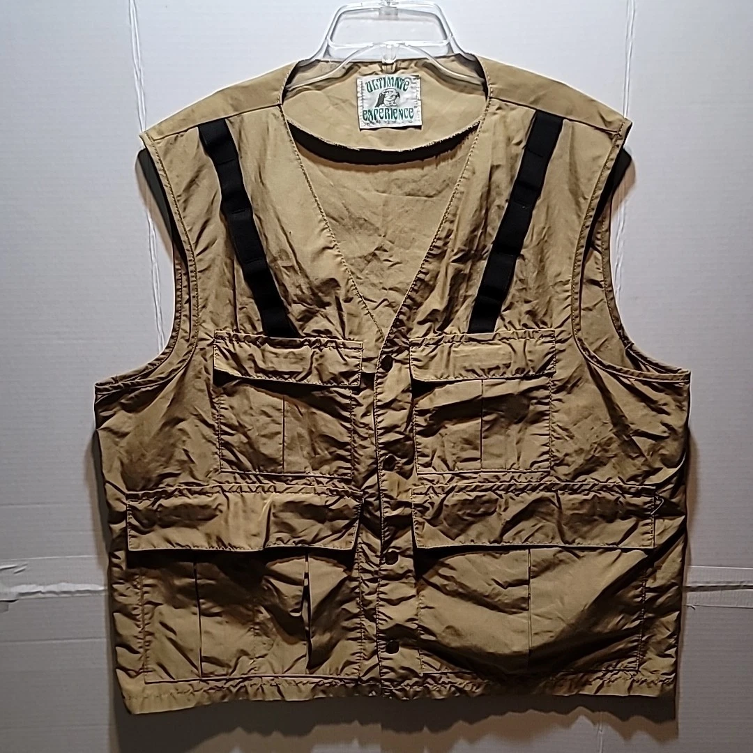 Vintage Ultimate Experience Santa Barbara Multi-Pocket Utility Safari Vest Sz L