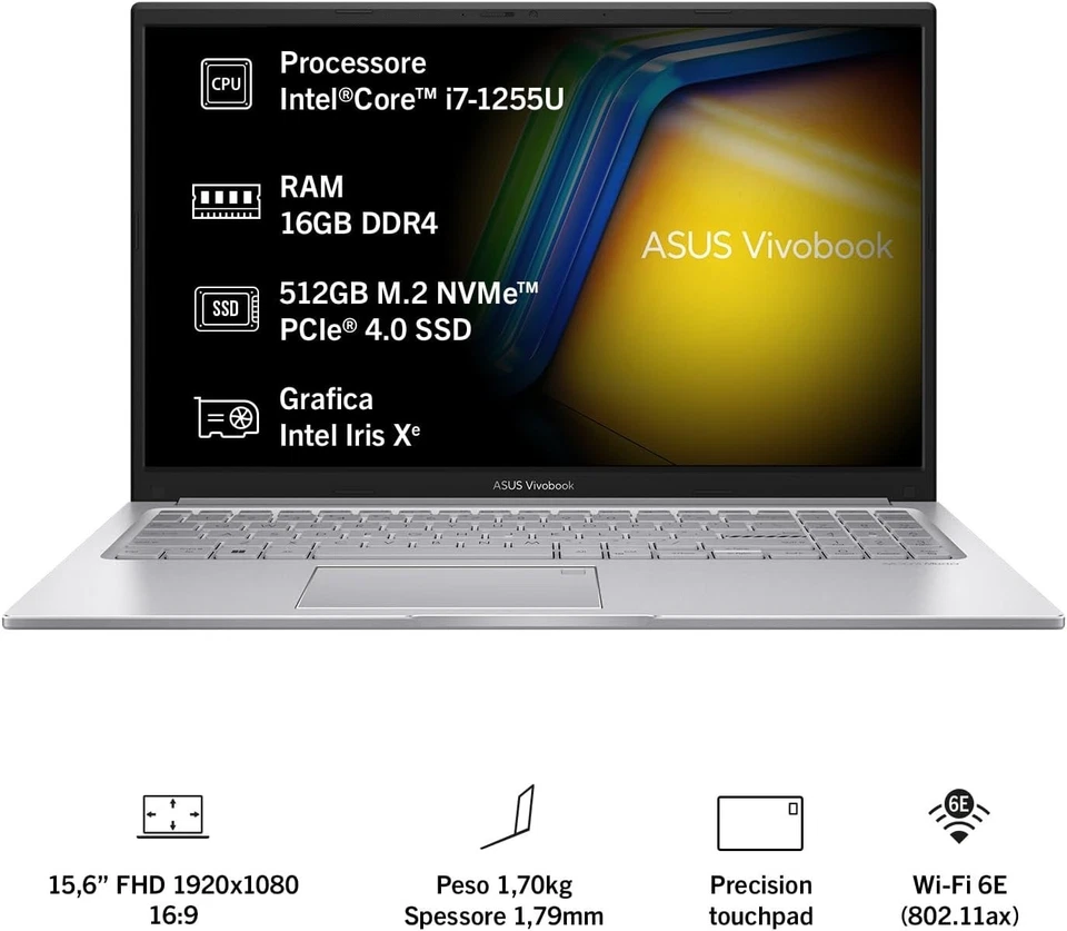 Notebook i7 16GB RAM - ASUS VivoBook 15" - NUOVO - Immagine 2 di 4