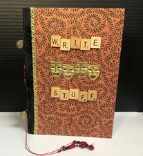 Journal "Write Stuff" 7x10 Handmade Sewn Binding Gift Book Artist SignedTheatre