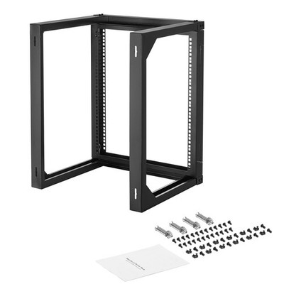 Uimoso 12U Wandmontage Server-Rack, offenes Design, 68,04 kg, 180° Drehung
