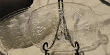 Lot of 8 Anchor Hocking Clear Glass Oval Snack Serving Dishes Trays