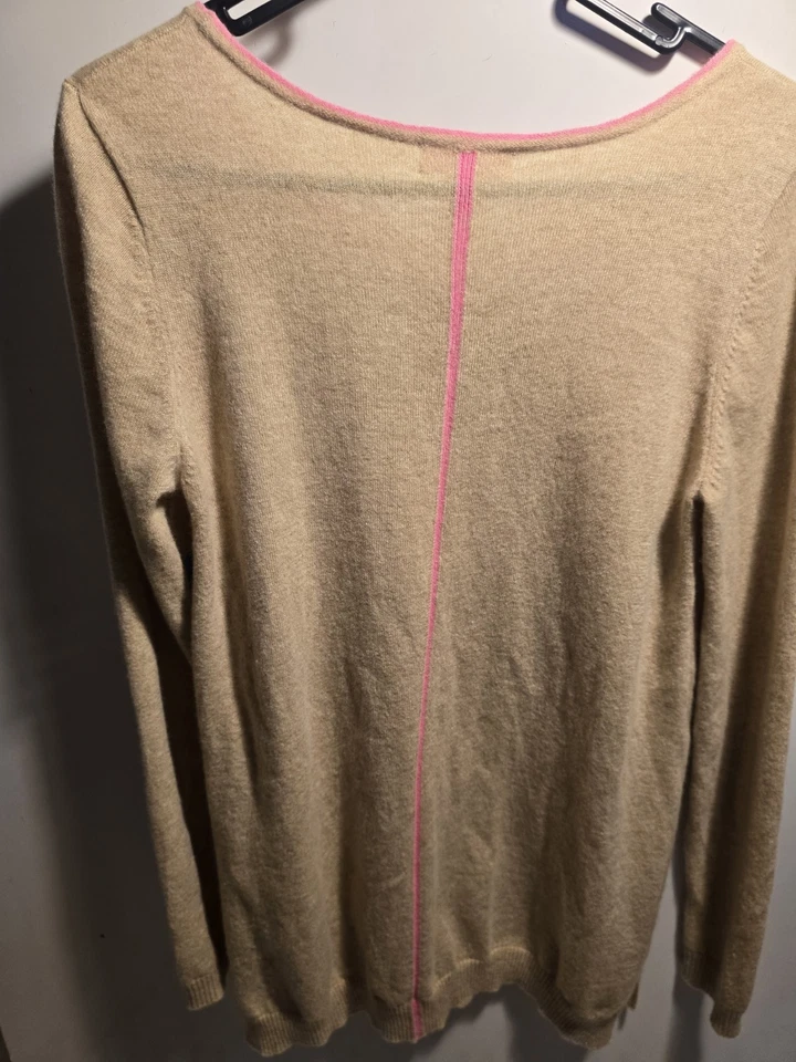 Suéter de cachemir Lilly Pulitzer para mujer S rosa tostado suéter preppy dinero de lujo Foto 3 de 4