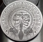 2019 Don't Be Evil 1 oz. Silver Shield Mini Mintage BU w/ COA, Copper