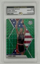 2019 PANINI MOSAIC LARRY BIRD USA BASKETBALL GREEN MOSAIC #254 PRIZM GEM MINT 10