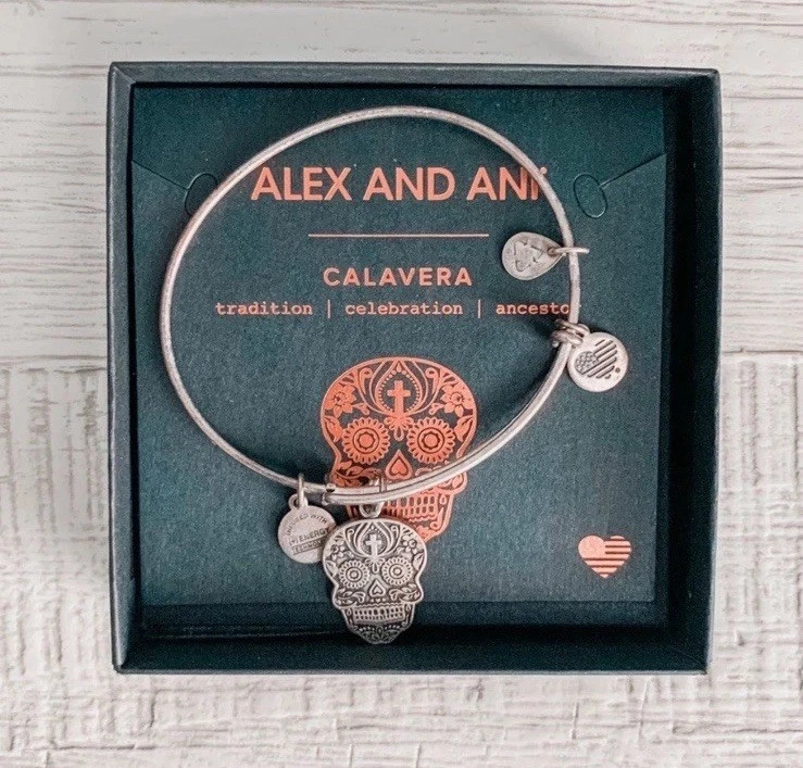 Brazalete Brazalete Plata Alex & Ani Calavera Charm Foto 2 de 4