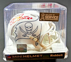 MIKE ALSTOTT SIGNED SALUTE TO SERVICE MINI HELMET - Riddell (Beckett) Buccaneers — photo 1