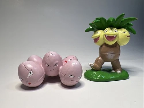 Pokemon TOMY Exeggcute Exggutor Vintage Figure Lot Of 2 Authentic