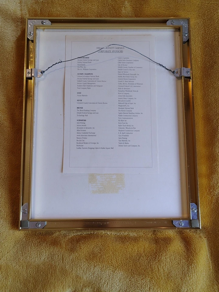 1996 Olympics Torchbearer Corporate Sponsor Campaign Plaque Atlanta - Image 4 of 4