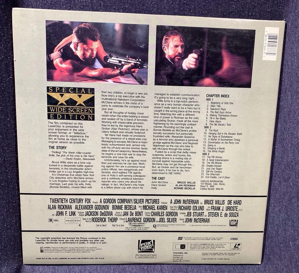 “Die Hard” Laserdisc Special Letterbox Widescreen Edition a Christmas Tradition! Foto 2 de 4