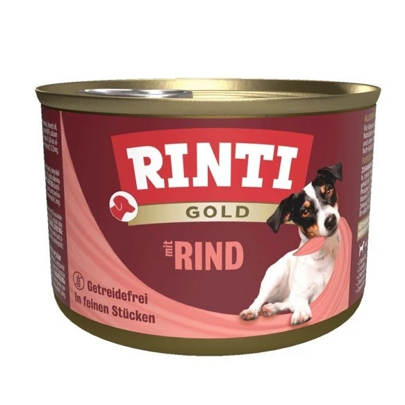 4000158910394 RINTI Gold Beef - Nassfutter für Hunde - 185g RINTI