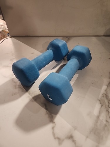 5 Pound Neoprene Coated Dumbbells (qty 2) Used Pair 5lb Blue - Picture 8 of 12