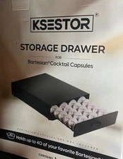 Storage Drawer for Bartesian Capsules by Ksestor - Holds up to 40 Black 