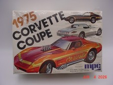 Vintage Mpc 1975 Corvette Coupe 125 Model Kit Sealed Uprm