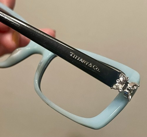 Tiffany & Co. Eyeglasses Frame TF2091-B 8055 Black on Blue Crystals 53-16-140