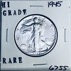 1945 LIBERTY WALKING SILVER HALF DOLLAR HI GRADE U.S. MINT RARE COIN 6755