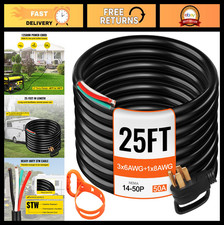25FT 50A Generator Extension Cord 6/3+8/1 AWG...