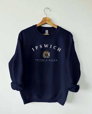 Ipswich Unisex Sweatshirt Travel Gift England National Emblem Souvenir Tee