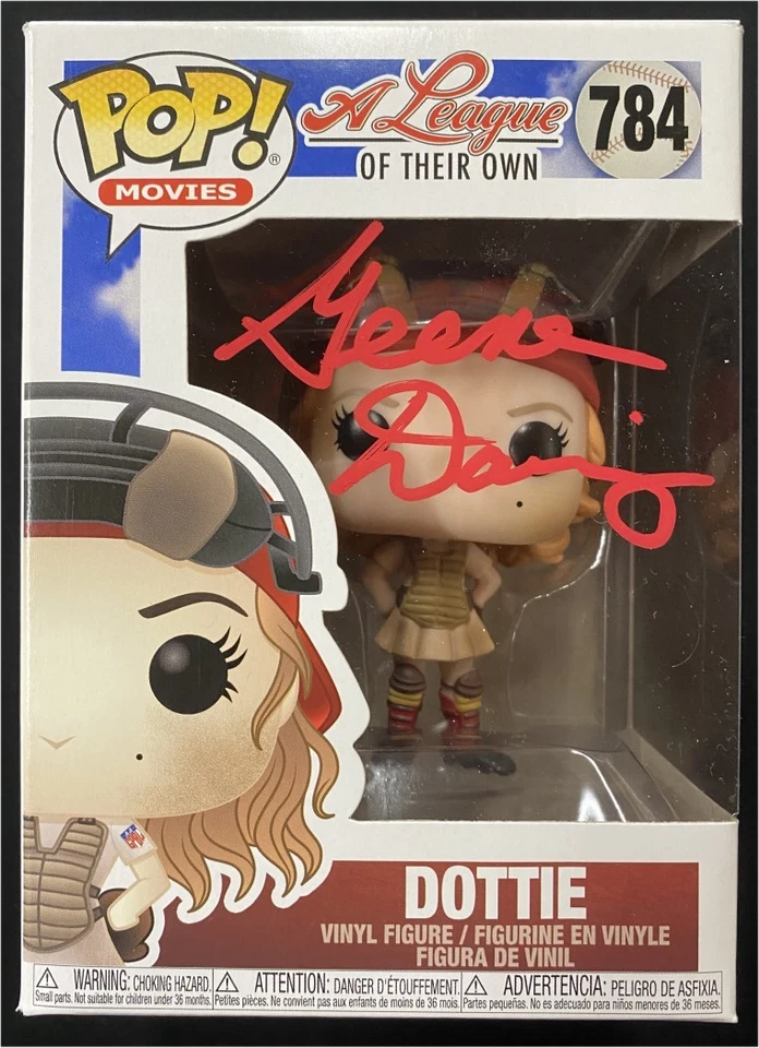 Geena Davis Firmado Auto Liga De Su Propio Funko Pop! Holograma Rockford Peaches MLB