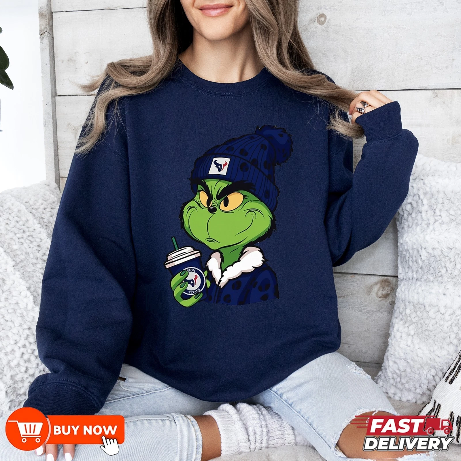 funny character football Houston Texans Team Football Sweatshirt