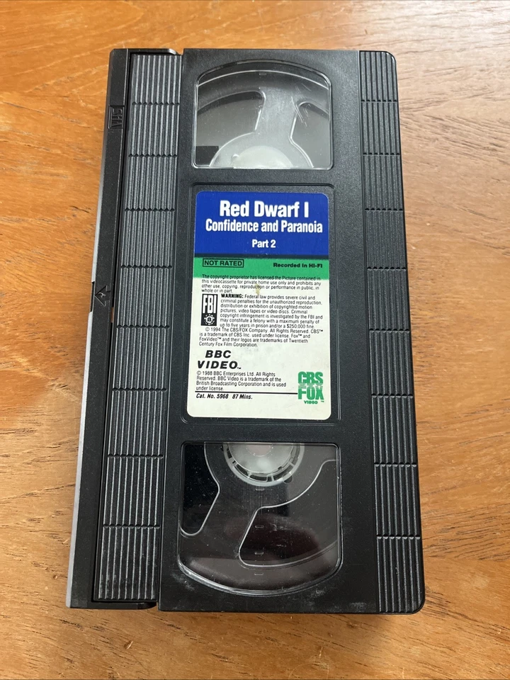 Red Dwarf I Confidence & Paranoia Byte Two (VHS, 1988, BBC)  - Image 3 of 3