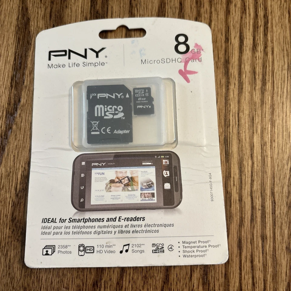PNY Optima 8GB SDHC Class 4 Flash Memory Card (P-SDHC8G4H-GE) - Image 2 of 3