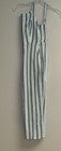 Women's OLD NAVY SL Cami Blue White Striped Linen Blend Overall Jumpsuit Size S — photo 5