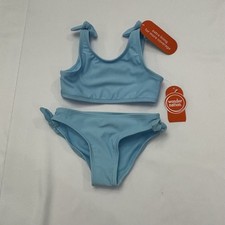 NWT Wonder Nation Be Mine Blue Girls Kids Bikini 2 Piece Swimsuit 4-5 XS UPF50