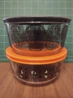 Pyrex 4 Cup Bowls Day Of The Dead, Haunted Mansion W/Lids Unused! Halloween L@@K