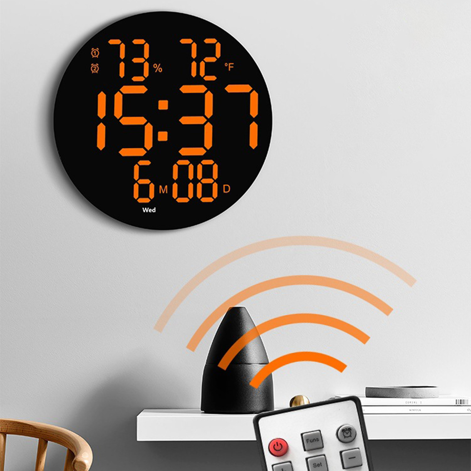 Electronic Wall Clock Multifunctional Timer 10 Inch Simple Electronic