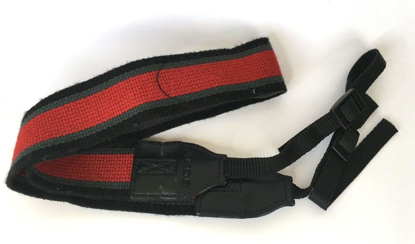 Vintage Sony Video Camera Camcorder Strap Red Gray and Black Stripes eBay