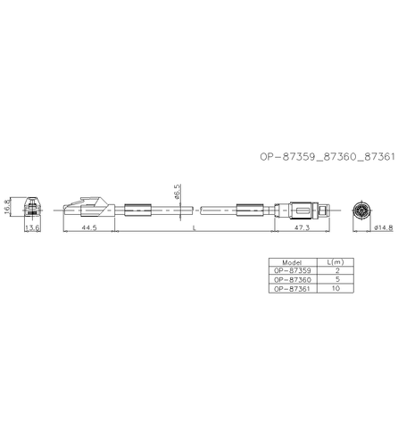 KEYENCE OP-87359 2M Cable New Fedex shipping/b - Picture 4 of 5