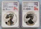 2021 S&W Reverse Proof Silver Eagle 2 Coin Designer Set PF70 FIRST RELEASES