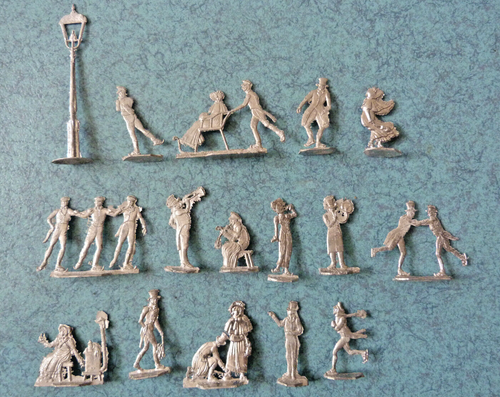 14 Soldats De Plats D'Étain - Infanterie Française Louis XV - Zinnfiguren 30mm