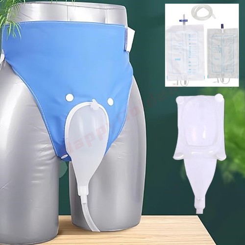 Portable Male Urinal Wearable Anti-Leakage Collection System Dual-Capacity Bags - Picture 2 of 16
