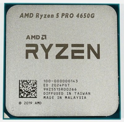 AMD Ryzen 5 PRO 4650G AM4 CPU Processor 3.7GHz Six Core Desktop R5 PRO 4650G