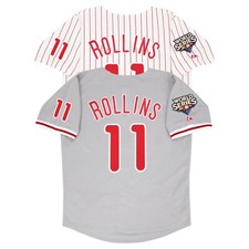 Jimmy Rollins 2009 Philadelphia Phillies World Series Home & Road Men's Jersey