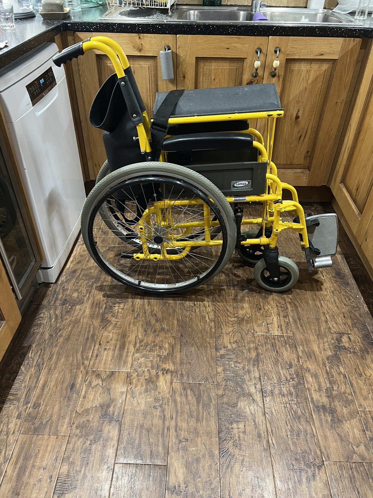 Wheelchair Self Propelled Large Lomax Wheelchair (Used) Fold Away