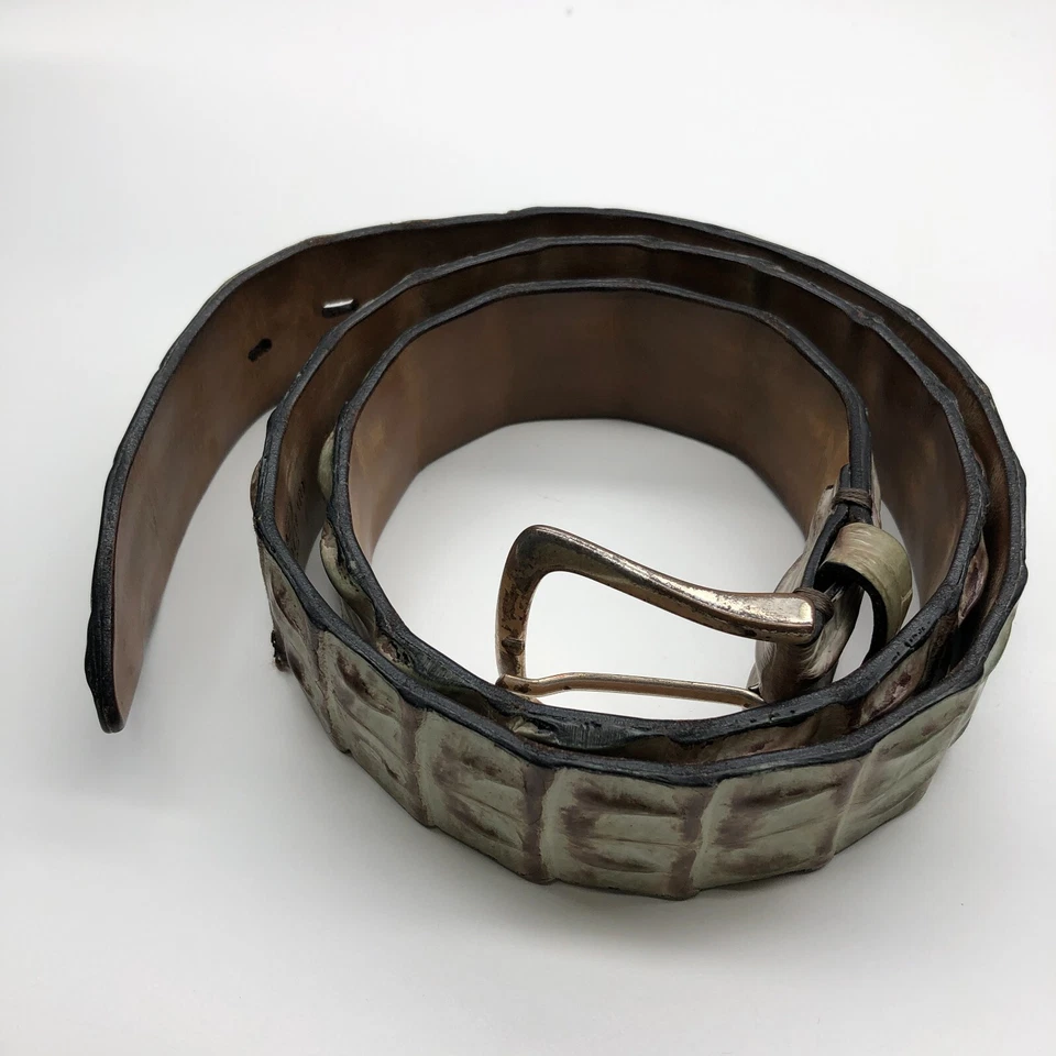 Пояс мужской Fausto Colato Milano 5144 многоцветный размер 100 крокодиловая кожа сделано в Италии - Изображение 3 из 4