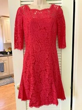 Eliza J Lace Cocktail Party Dress Size 8 Dark Pink