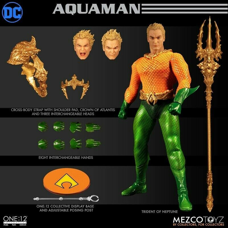 New Mezco Toyz One:12 DC Comic Aquaman 1/12th Action Figure New