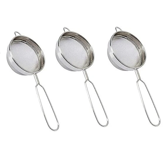 Stainless Stee l(Food Grade) Tea Strainer/Chai Chhalni/Coffee Strainer- Set Of 3