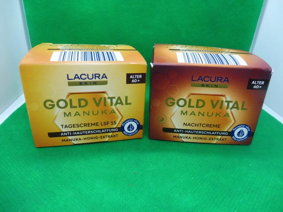 2 x LACURA Skin Gold Vital Tages- oder Nachtcreme (150,00 €/L); 60+