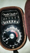 Weston Master II Camera Universal Exposure Light Meter w Leather Case VINTAGE