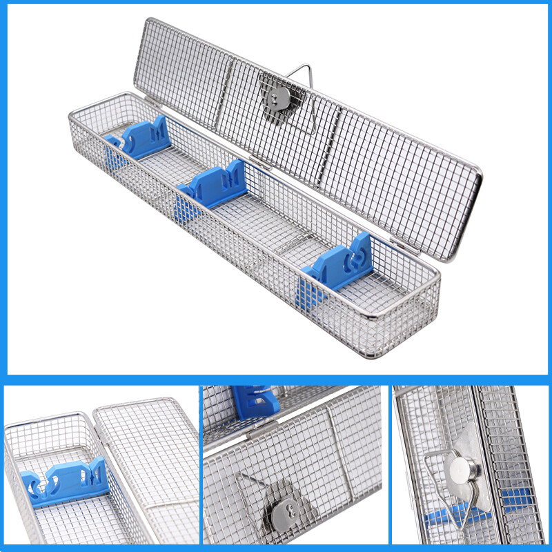 Mesh Endoscope Sterilization Metal Tray Box Surgical Instruments Endoscope Case