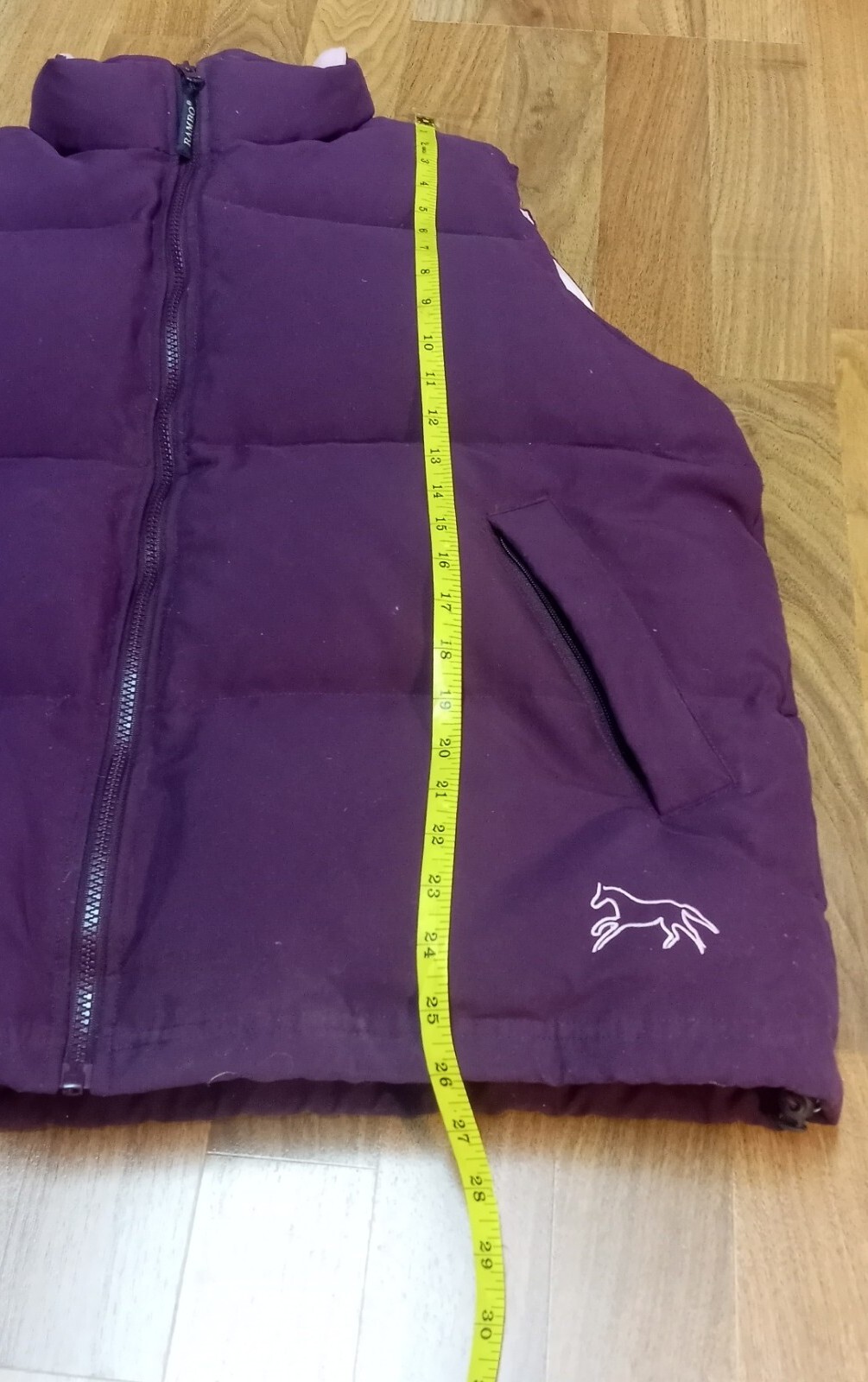 Horseware Ireland Womens Burgundy Down Blend Zip Front Puffer Vest Size Large eBay