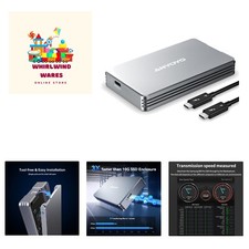 40Gbps NVMe SSD Enclosure for Thunderbolt 4/3, M.2 NVMe Enclosure for PCIe 22...
