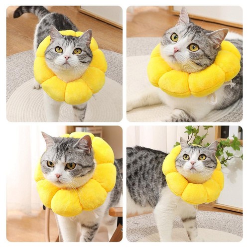 Pets Anti-bite Recovery Collar Sunflower Soft Neck Cone For Dogs Cats Yello E3R8 - Picture 15 of 24