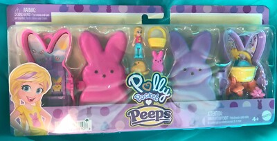 Polly Pocket X Peeps, Dolls & 2 Playsets With 6 Themed Accessories NIB