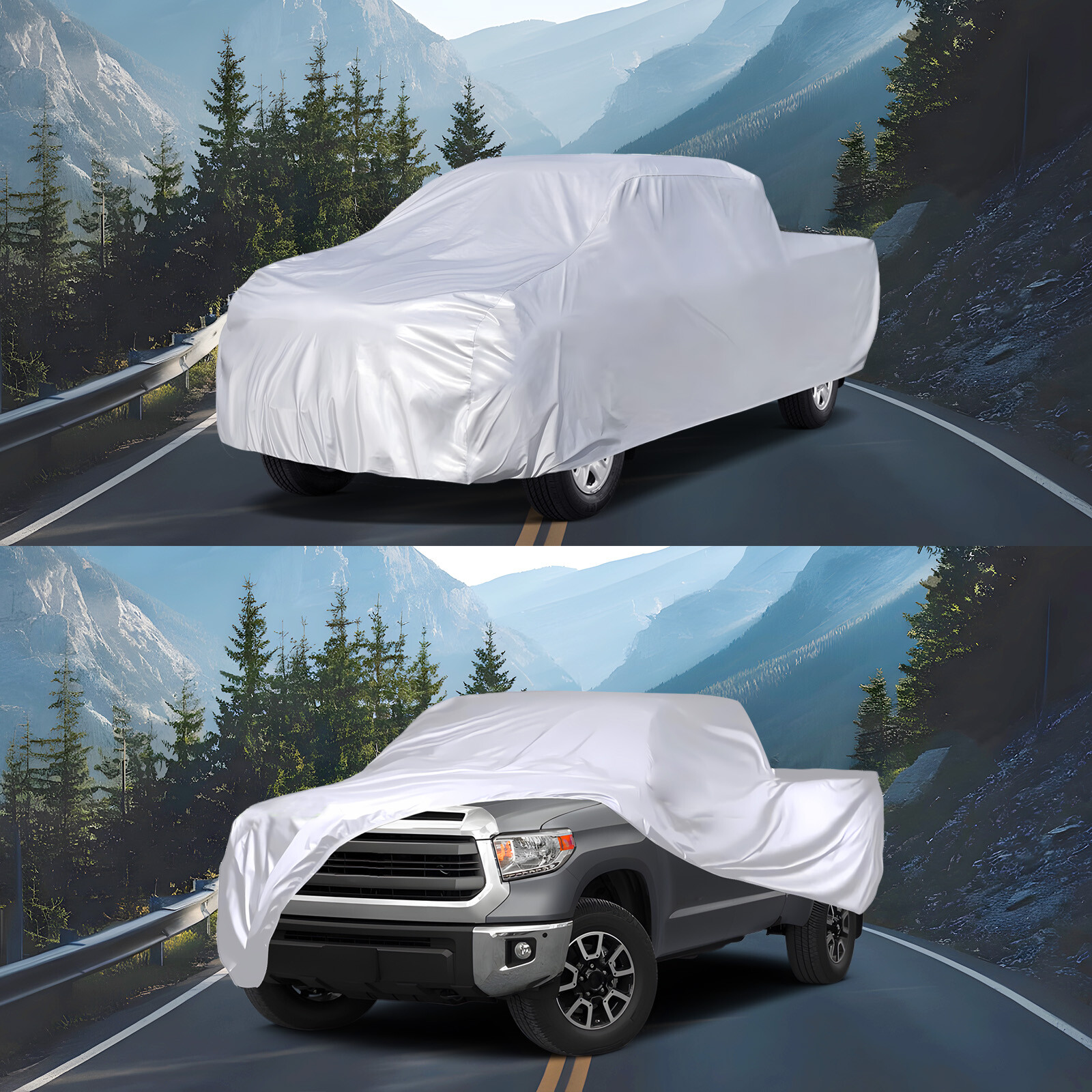 Pickup Truck Car Cover Waterproof UV Snow Dust Protector For Chevy Silverado